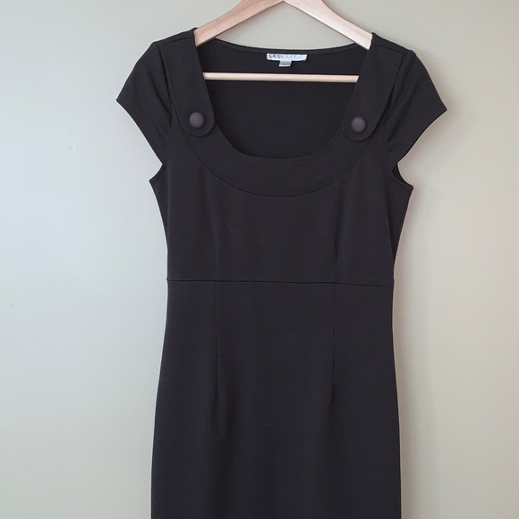 Cleo Brown Buttons Scoop Neck Midi Dress - Picture 4 of 7